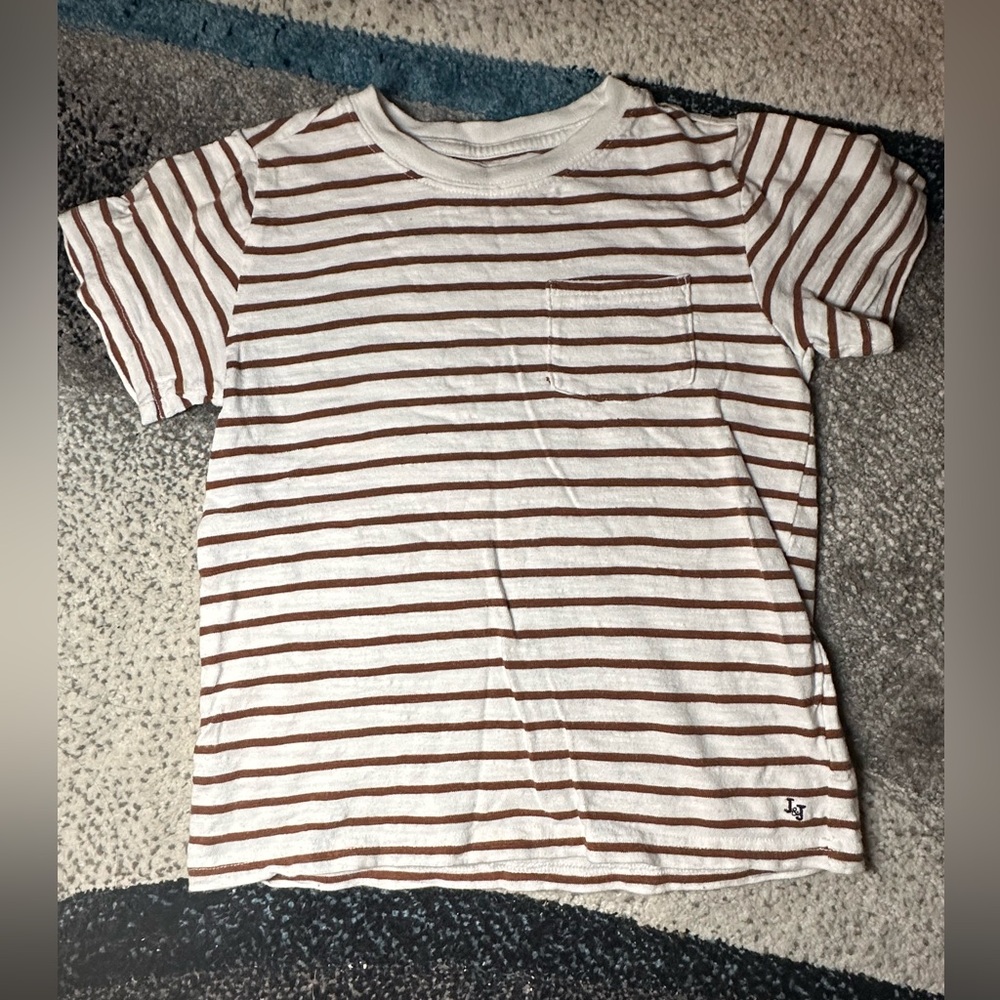 Janie and Jack Boys’ Striped Cotton Tee – Size 6